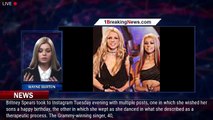 Britney Spears pays birthday tribute to her sons amid family drama ... and CRIES in clip in wh - 1br