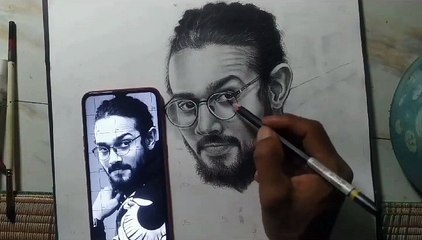 Bhuvan bam pencil sketch portrait
