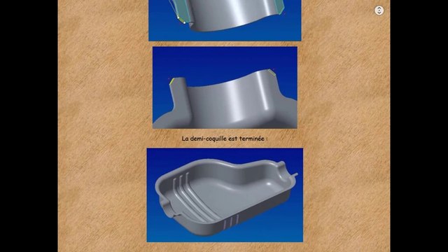 Création d'une demi-coquille avec CREO Parametric.