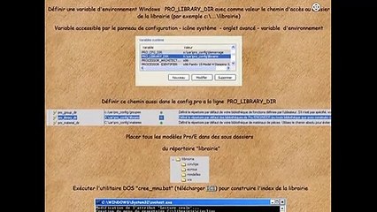 Création et mise en place d'une librairie sous PRO Engineer ou CREO Parametric.