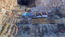 PKK'nın saklandığı mağaralardan adeta cephanelik çıktı