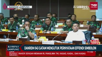 Danrem 043 Gatam Mengutuk Pernyataan Effendi Simbolon