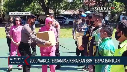 2000 Warga Terdampak Kenaikan BBM Terima Bantuan Dari Polda Gorontalo