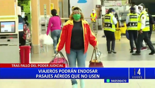 Viajeros podrán endosar pasajes aéreos que no usen, tras fallo del Poder Judicial
