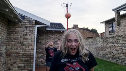 Girl beats quarantine boredom by NAILING an IMPRESSIVE no-look shot