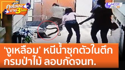 'งูเหลือม' หนีน้ำซุกตัวในตึกกรมป่าไม้ ลอบกัดเจ้าหน้าที่ (14 ก.ย. 65) คุยโขมงบ่าย 3 โมง