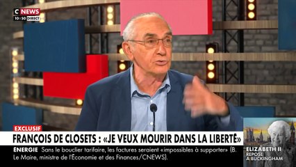 EXCLU - Le journaliste François de Closets montre dans "Morandini Live" la lettre qu'il a toujours sur lui où il refuse d'être réanimé: "Je veux mourir dans la liberté" - VIDEO