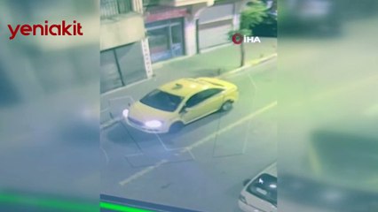 Taksiciyi gasp girişimi kamerada!