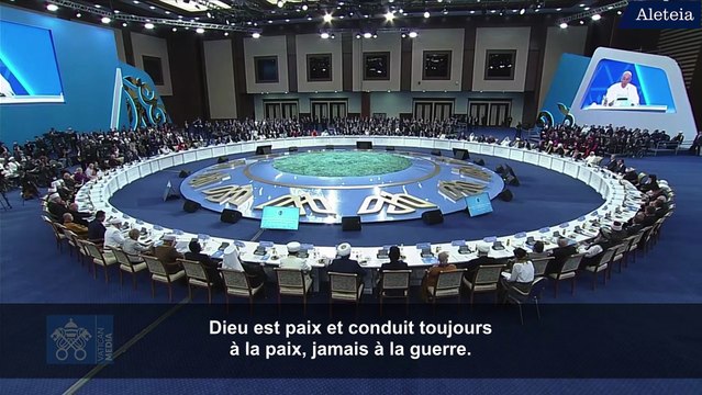 Le discours du pape François à l'ouverture du VIIe Congrès des dirigeants des religions mondiales et traditionnelles