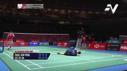 Pemain Profesional Negara, Lee Zii Jia tersungkur di pusingan 16 terbaik tewas kepada jaguh muda China, Zhao Jun Peng