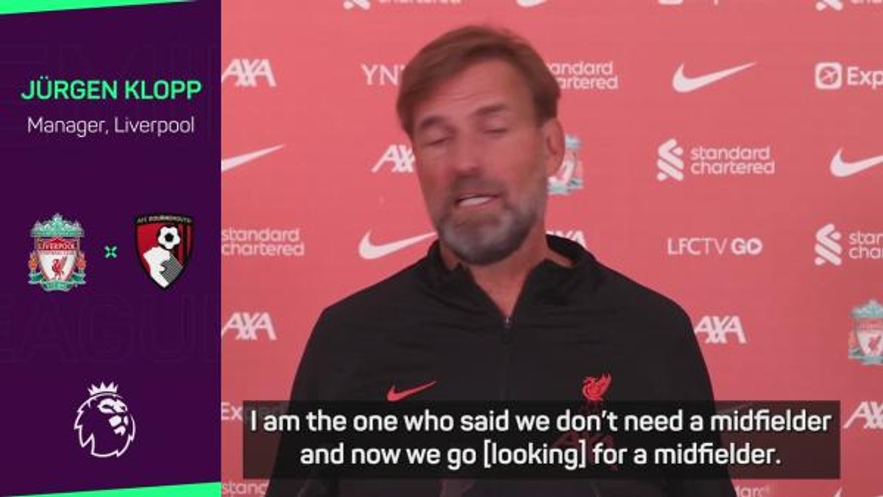 Klopp won't rush into signing a midfielder