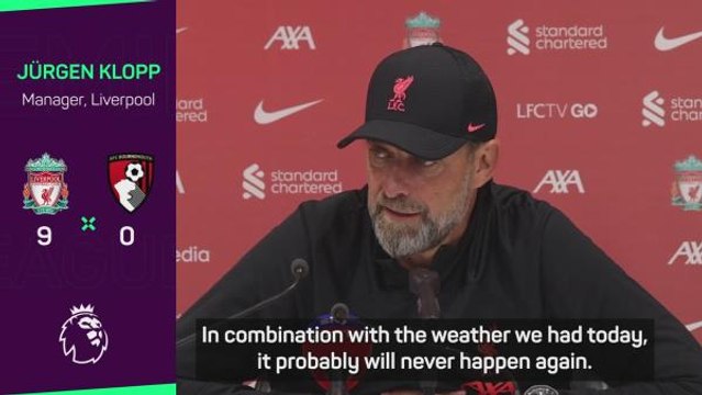 Klopp revels in Liverpool's 'strange' 9-0 win