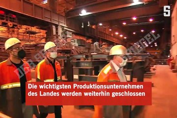 Die wichtigsten Produktionsbetriebe des Landes werden weiterhin geschlossen