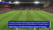 Liverpool fans disrupt moment of silence for Queen Elizabeth II