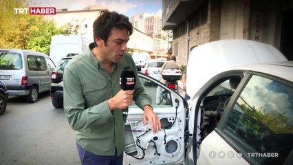 Hırsızlar otomobili parça parça çaldı