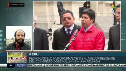 Pdte. Pedro Castillo invita a nuevo presidente del Congreso a diálogo
