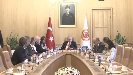TBMM Başkanı Şentop, İrlanda Parlamentosu Dışişleri ve Savunma Ortak Komitesi Başkanı Flanagan'ı kabul etti