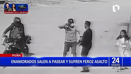 Piura: Delincuentes en moto asaltan a pareja de enamorados