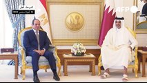 قطر ومصر توقعان مذكرات تفاهم خلال زيارة السيسي