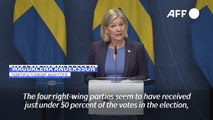 Swedish PM Magdalena Andersson announces resignation