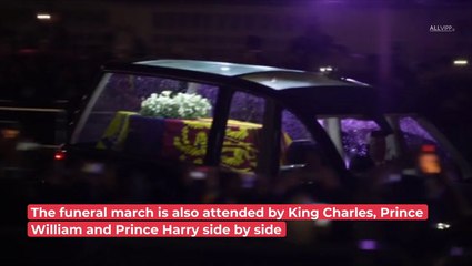 The First Pictures: The Royals Funeral March For The Queen In London