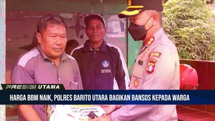 Harga BBM Naik, Polres Barito Utara Berikan Bantuan Sosial Kepada Masyarakat