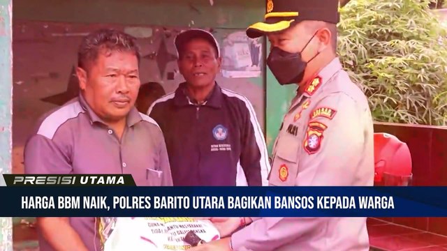 Harga BBM Naik, Polres Barito Utara Berikan Bantuan Sosial Kepada Masyarakat