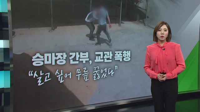 [뉴스라이더] 살고 싶어 무릎꿇고 빌었다 승마장 간부가 교관 무차별 폭행 / YTN
