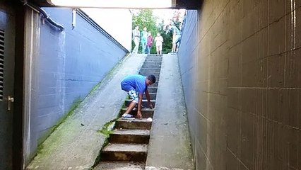 Slow motion throwing brick