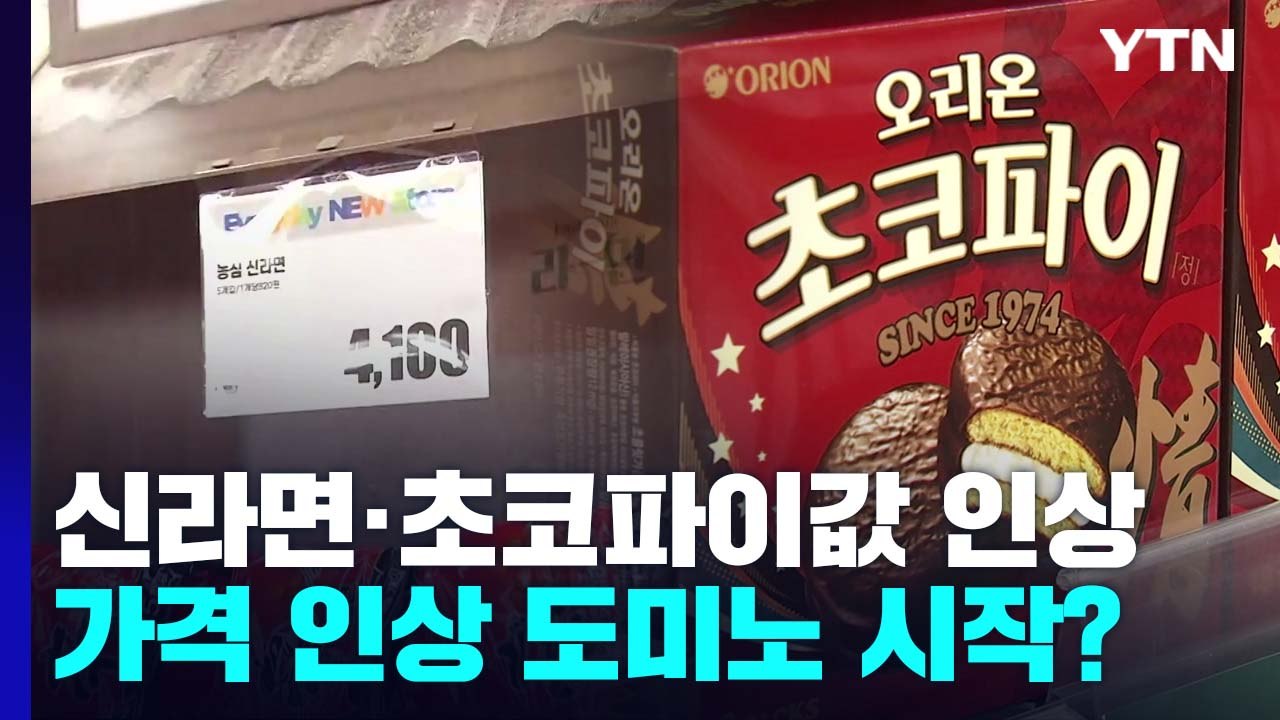 신라면·초코파이값 올랐다...가격 인상 도미노 시작? / YTN