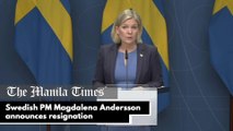 Swedish PM Magdalena Andersson announces resignation