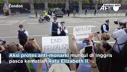 Unjuk Rasa Anti-Monarki Iringi Prosesi Pemakaman Ratu Elizabeth II