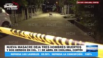 Masacre deja tres personas muertas en Choloma, Cortés