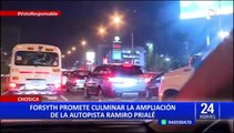 George Forsyth promete terminar en 24 meses la ampliación de la autopista Ramiro Prialé