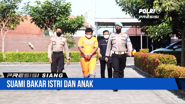 Polresta Sidoarjo Rilis Kasus Suami Tega Bakar Istri dan Anaknya