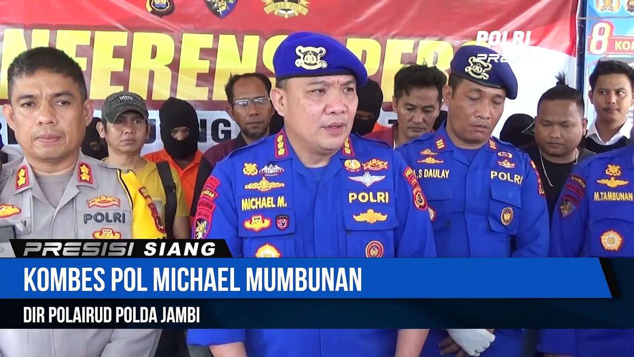 Polairud Polda Jambi Bersama Polres Tanjabtimur Tangkap 6 Bajak laut yang MelakukanAksi Perompakan Kapal Nelayan