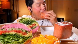 Best Tomato, Avocado and mix Veggies Sandwich | BayashiTV | Cooking show | #Shorts_【Tik Tokで270万再生】わんぱくサンドとスパムの丸焼き