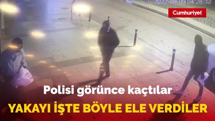 Kuyumcudan hırsızlık yapmak isteyen 4 kişi polisi görünce kaçtı