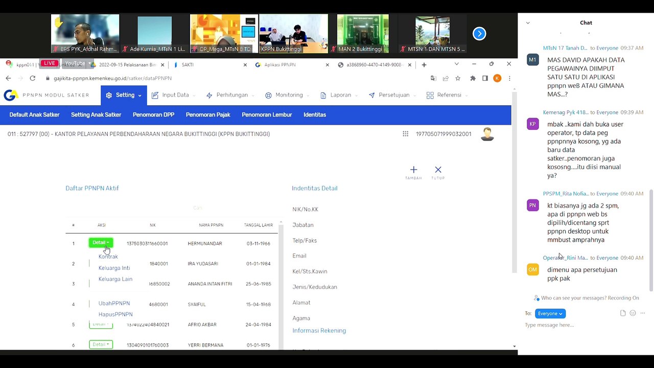 Bimbingan  Teknis Pembayaran PPNPN dengan Aplikasi Gaji Web Modul PPNPN