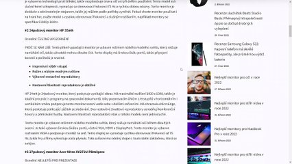 Nejlepší monitory pro čtení dokumentů v roce 2022