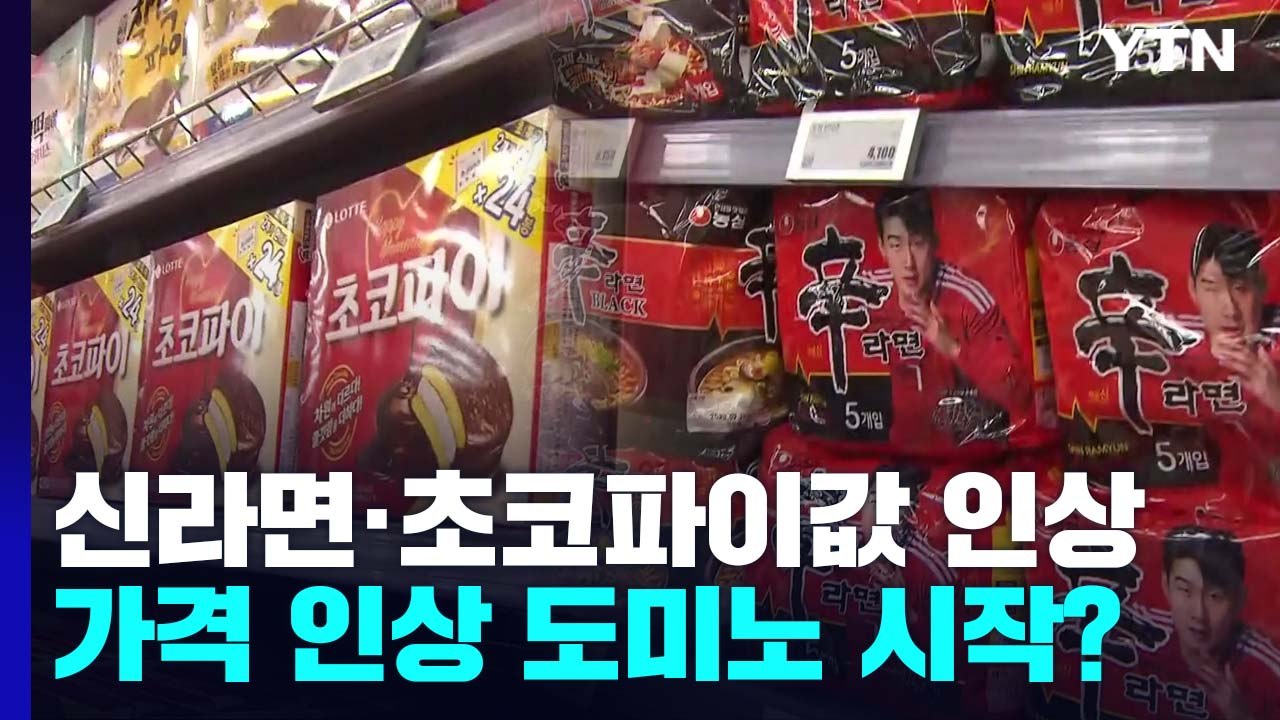 신라면·초코파이값 올랐다...가격 인상 도미노 시작? / YTN