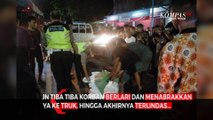 Seorang Pria Tewas Terlindas Usai Tabrakkan Diri ke Truk Kubis