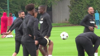 Graham Potter leads Chelsea training
