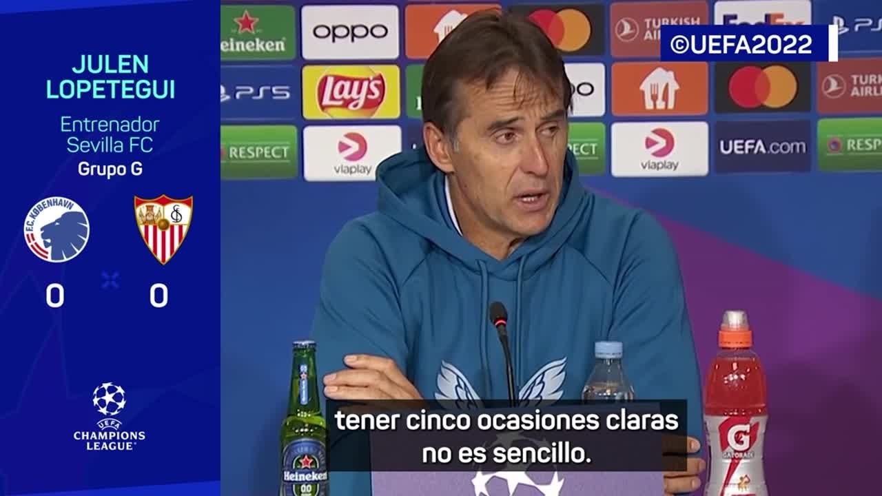 Las palabras del técnico del Sevilla tras el empate con el Copenhague