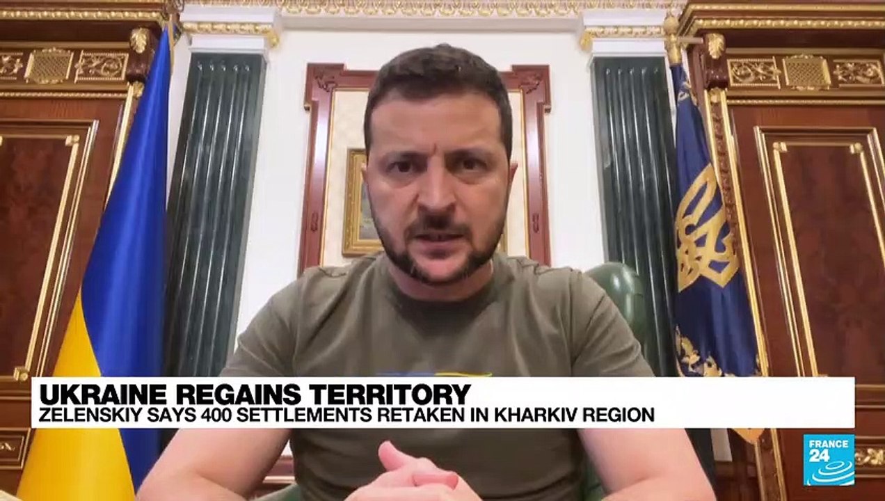 Ukraine's Zelensky says 400 settlements have been de-occupied in Kharkiv region