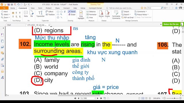 TEST 1 GIẢI CHI TIẾT ĐỀ TOEIC READING PART 5 PART 6 mẹo hướng dẫn tips