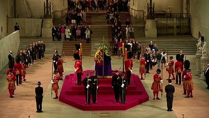Royal guard collapses as Queen's coffin lies in state
