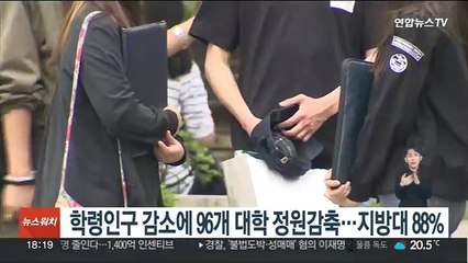 학령인구 감소에 96개 대학 정원감축…지방대 88%