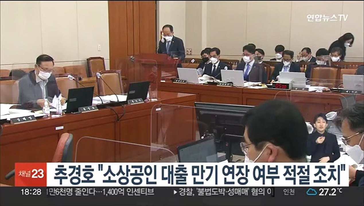 추경호 "소상공인 대출 만기 연장 여부 적절 조치"