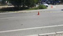 Yolun karşısına geçmek isteyen adama beton mikseri çarptı